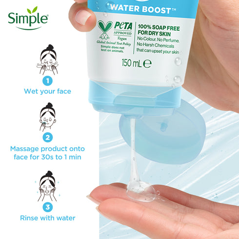 Simple Water Boost Micellar Facial Gel Wash 150ml